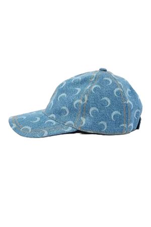 Light blue denim moon baseball cap organic cotton MARINE SERRE | UHG048ACDEN0011BL05
